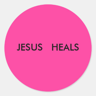 PEGATINA REDONDA JESUS HEALS