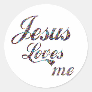 Pegatina Redonda Jesús me ama