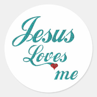 Pegatina Redonda Jesús me ama