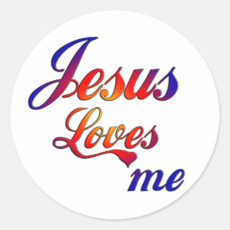Pegatina Redonda Jesús me ama