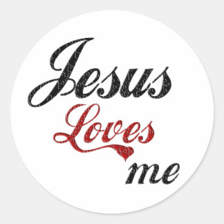 Pegatina Redonda Jesús me ama