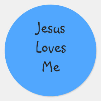 Pegatina Redonda Jesús Me Ama Pegatinas