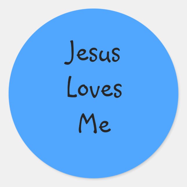 Pegatina Redonda Jesús Me Ama Pegatinas (Anverso)
