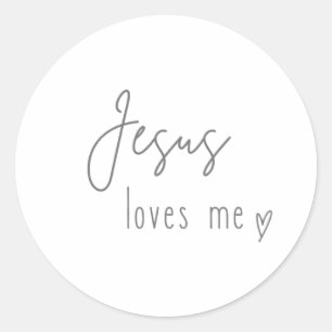 Pegatina Redonda Jesús me quiere a mí Pegatinas