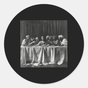 Pegatina Redonda Jesús Negro, Último Sacramento, Jesús 6