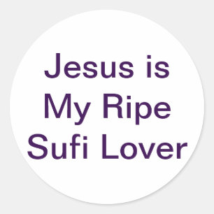 Pegatina Redonda Jesus Ripe Sufi Lover Jeff Hankamer Artjunkhaus