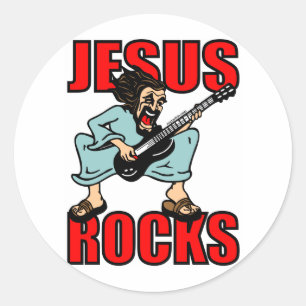 PEGATINA REDONDA JESUS ROCKS