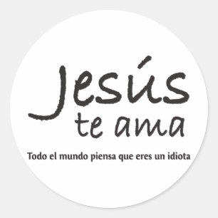 Pegatina Redonda Jesús te ama