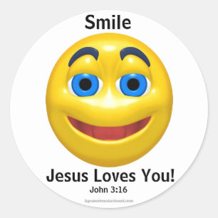 Pegatina Redonda Jesús te ama Personalizar