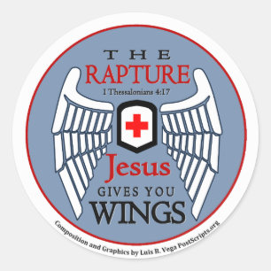 Pegatina Redonda Jesús Te Da Alas - Rapto