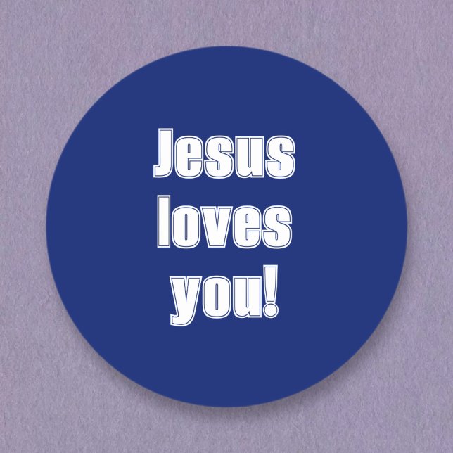 Pegatina Redonda ¡Jesús te quiere! (Subido por el creador)