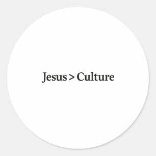 Pegatina Redonda Jesús > Tee de Cultura - Fe audaz. Simple Verdad.