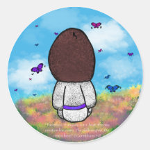 Jesús y las mariposas con fondo