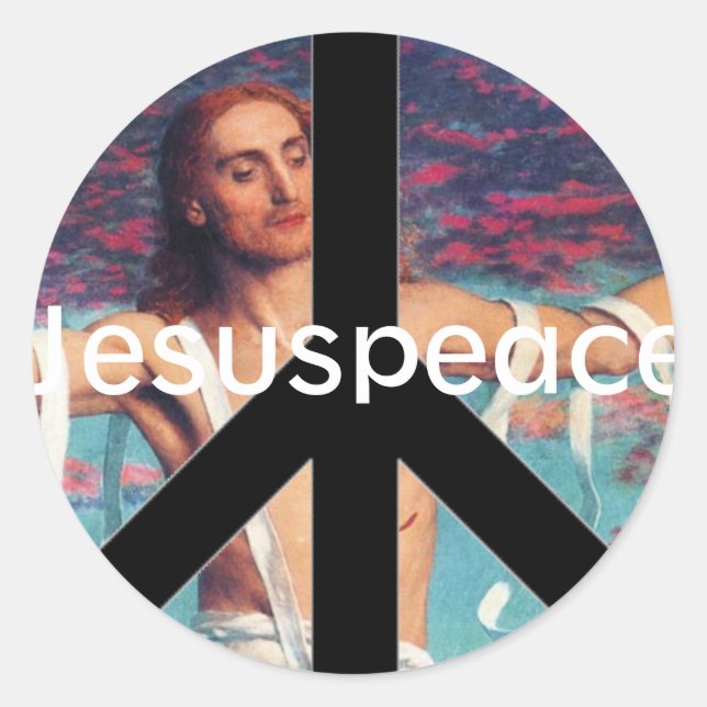 PEGATINA REDONDA JESUSPEACE (Anverso)