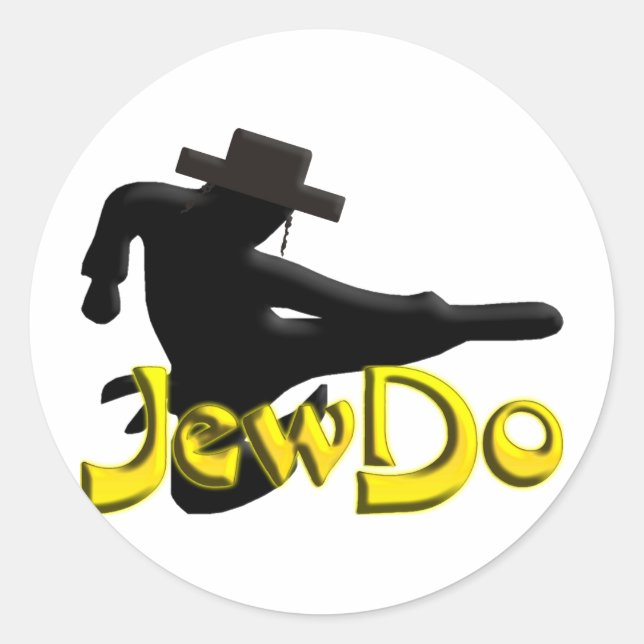 Pegatina Redonda Jewdo (Anverso)