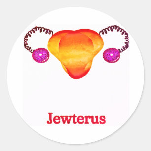 Pegatina Redonda Jewterus lesbiana