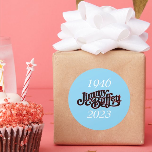 Pegatina Redonda jimmy buffett (Fiesta)