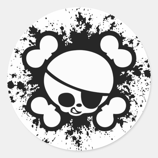 Pegatina Redonda Jimmy Splat (Anverso)