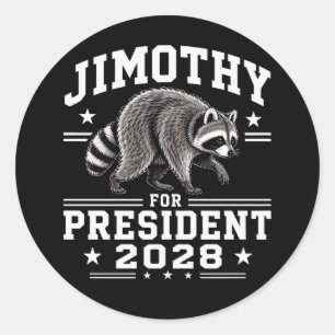 Pegatina Redonda Jimothy presidente 2028