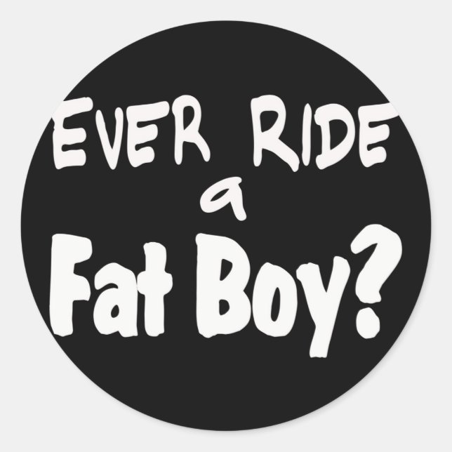 Pegatina Redonda Jinete de Fat Boy (Anverso)