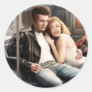 Pegatina Redonda Jinetes del subterráneo