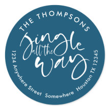 Jingle All Way Name Address White Turquoise