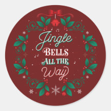 Jingle Bells Todo el Camino Navidad Stickers