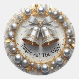 Pegatina Redonda ¡Jingle Todo El Camino!