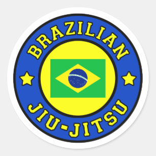 Pegatina Redonda Jiu Jitsu