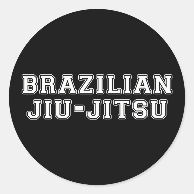 Pegatina Redonda Jiu Jitsu (Anverso)