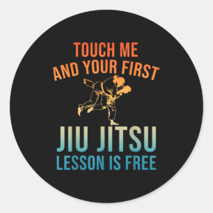 Pegatina Redonda Jiu Jitsu Arte para hombres mujeres Jujitsu brasil