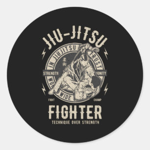 Pegatina Redonda Jiu Jitsu Bjj brasileño Jiu Jitsu