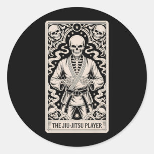 Pegatina Redonda Jiu-Jitsu BJJ Tarot Judo Artes Marciales MMA