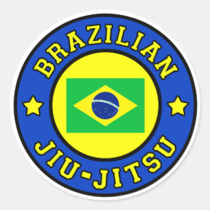 Pegatina Redonda Jiu Jitsu brasileño