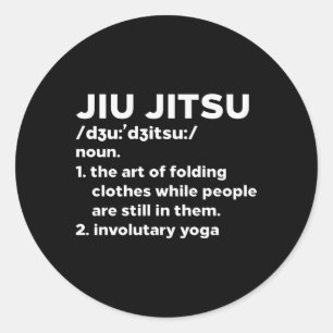 Pegatina Redonda Jiu Jitsu Definición Bjj Brasil Mial