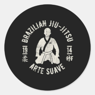 Pegatina Redonda Jiu Jitsu E Suave Oss Bjj