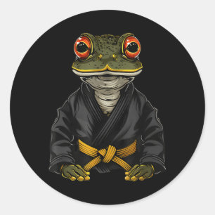 Pegatina Redonda Jiu-Jitsu Judo MMA Sapo Taekwondo Rana Kickboxing