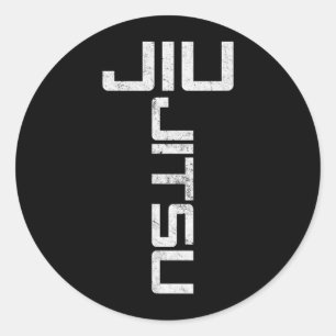 Pegatina Redonda Jiu Jitsu Jujitsu Brasileño BJJ MMA