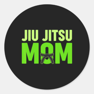 Pegatina Redonda Jiu Jitsu Mom Día de la Madre