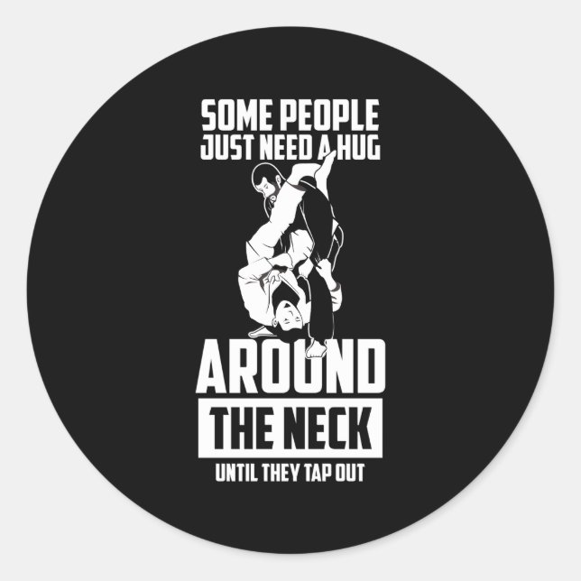 Pegatina Redonda Jiu Jitsu Para Bjj Brasileño Jiu Jitsu (Anverso)