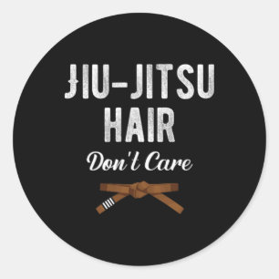 Pegatina Redonda Jiu Jitsu Pelo No Importa Judo Karate Boxeo Kickb