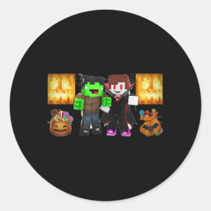 Pegatina Redonda ¡Jj Y Mikey! _ Feliz Halloween