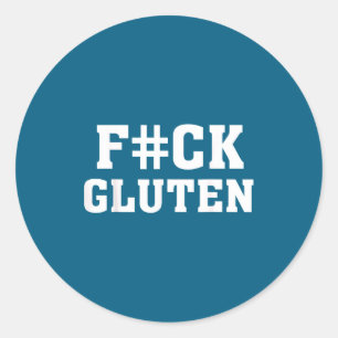 Pegatina Redonda Joder al gluten - Para - divertida frase de gluten