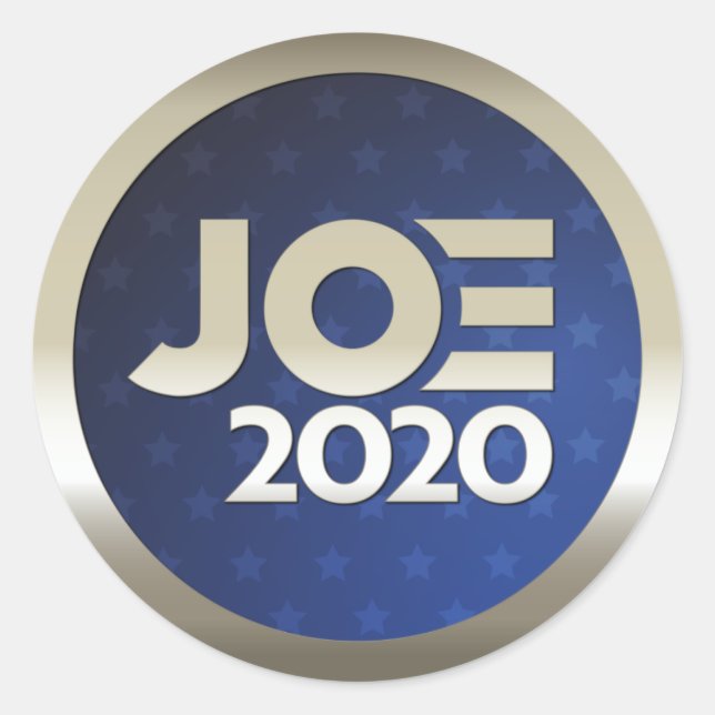 Pegatina Redonda Joe Biden 2020 (Anverso)