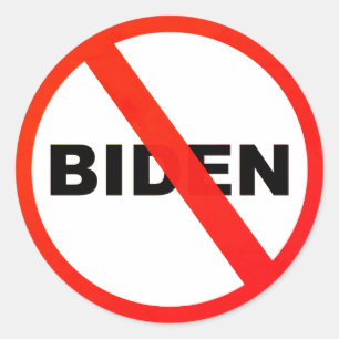 Pegatina Redonda Joe Biden antipopular político
