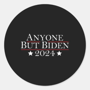 Pegatina Redonda Joe Biden Cualquiera Menos Biden 2024 Trump