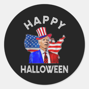 Pegatina Redonda Joe Biden Happy Halloween Of July Independence