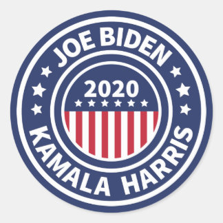 Pegatina Redonda Joe Biden Kamala Harris 2020