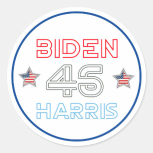 Pegatina Redonda Joe Biden Kamala Harris 2020