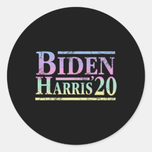 Pegatina Redonda Joe Biden Kamala Harris 2020 Anti Trump